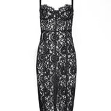 L'AGENCE - Jennifer Lace Midi Dress