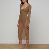 L'AGENCE - Sorella Mesh Midi Dress