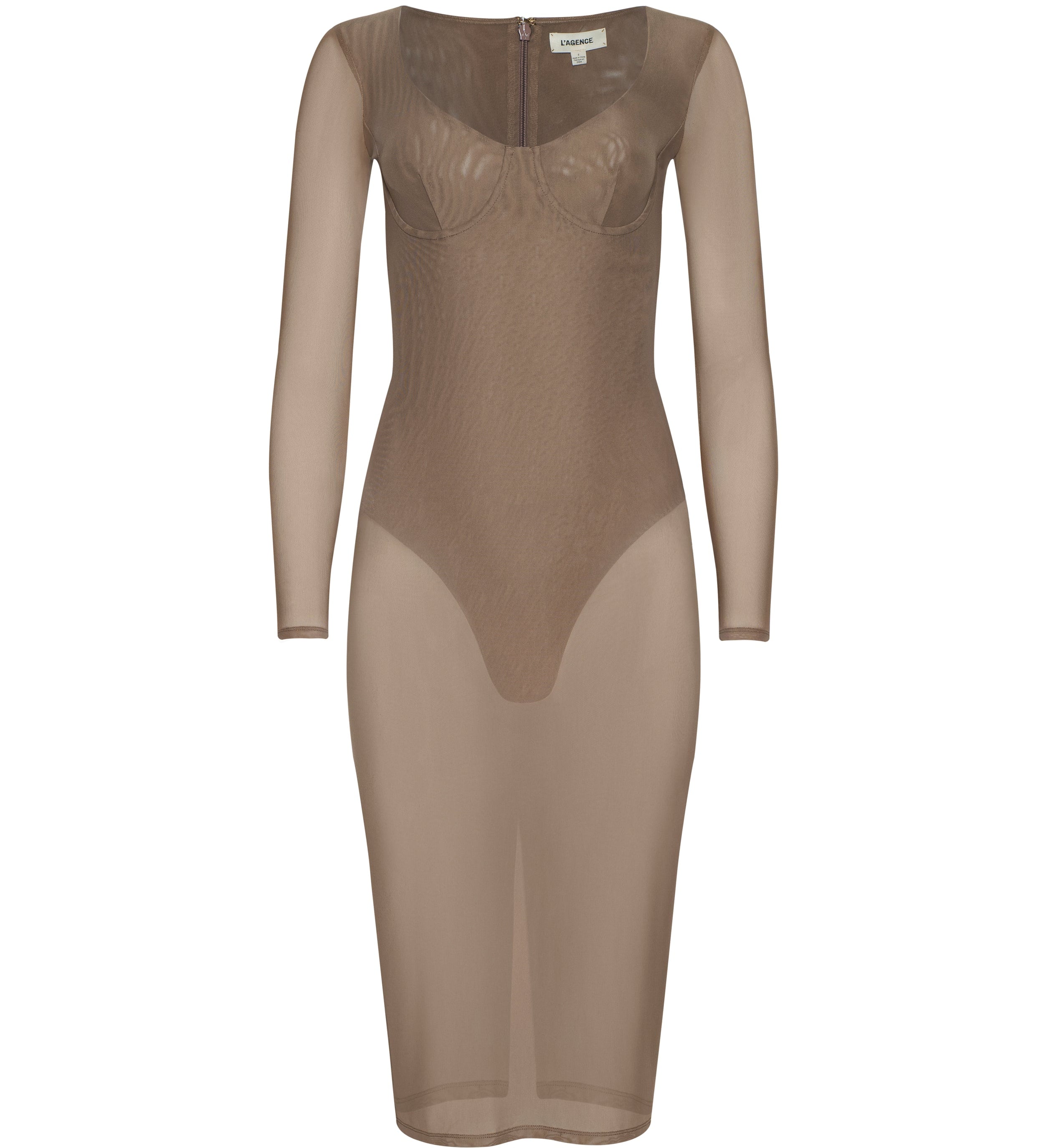L'AGENCE - Sorella Mesh Midi Dress