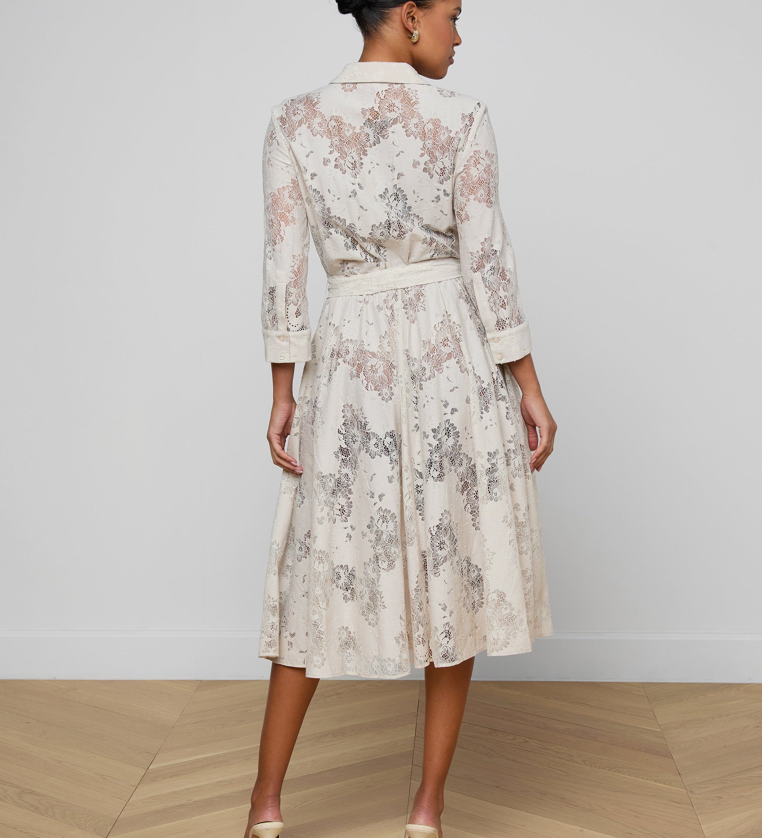 L'AGENCE - Ralphie Lace Midi Dress