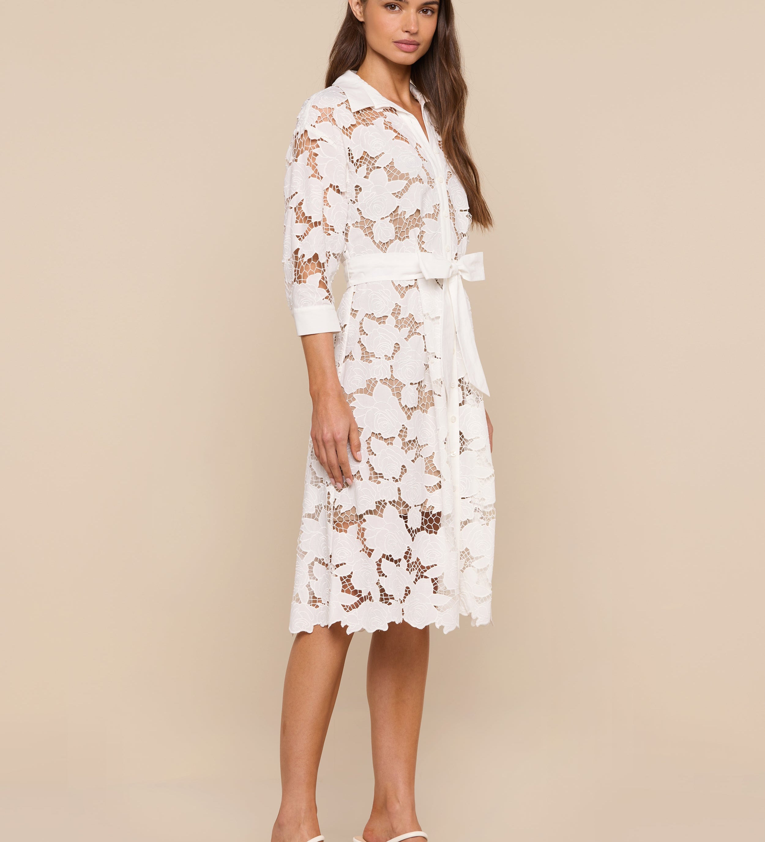 L'AGENCE - May Eyelet Shirt Dress