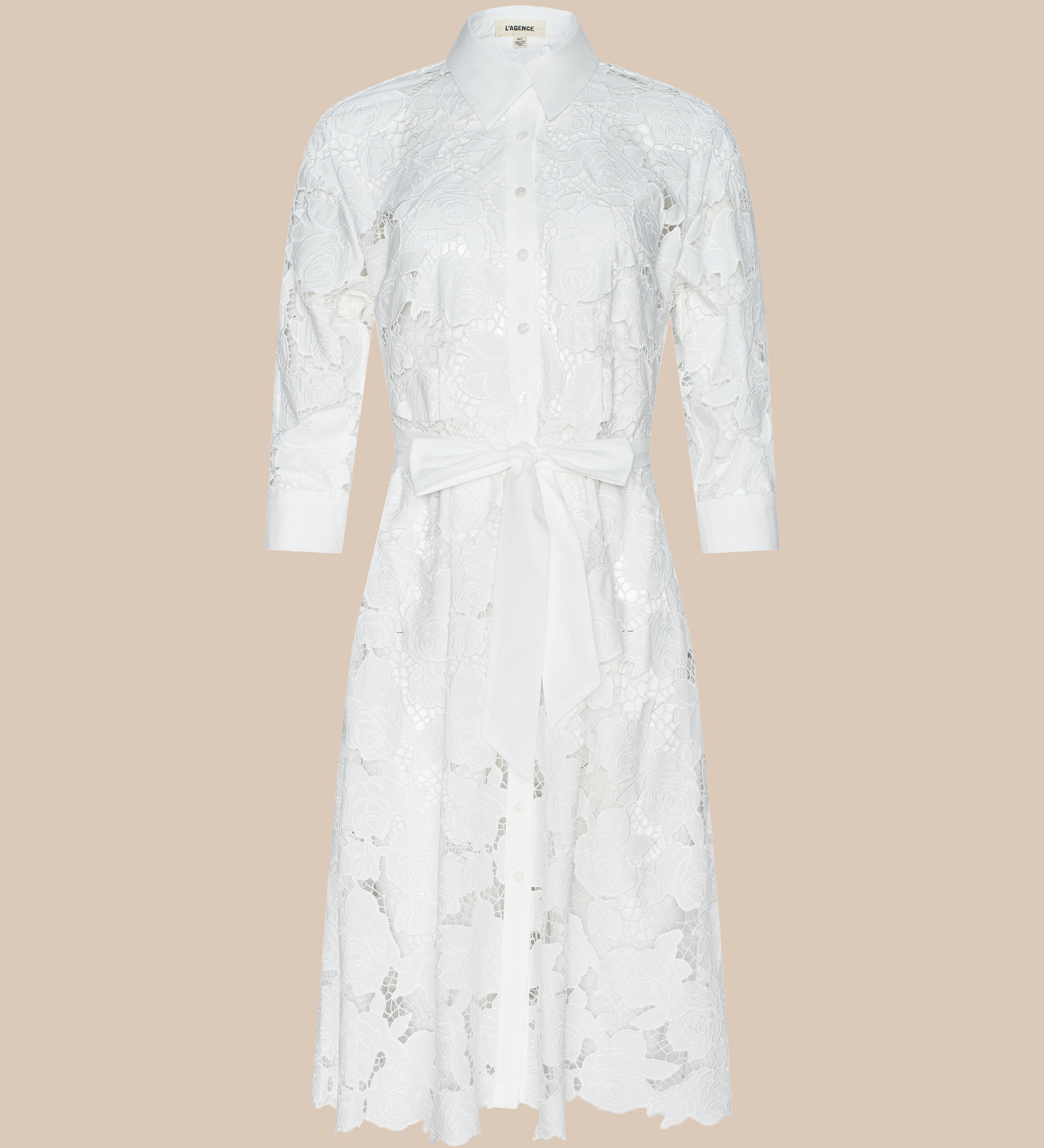 L'AGENCE - May Eyelet Shirt Dress