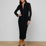 L'AGENCE - Adriana Ruched Midi Dress
