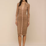 L'AGENCE - Adriana Ruched Midi Dress