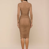 L'AGENCE - Adriana Ruched Midi Dress