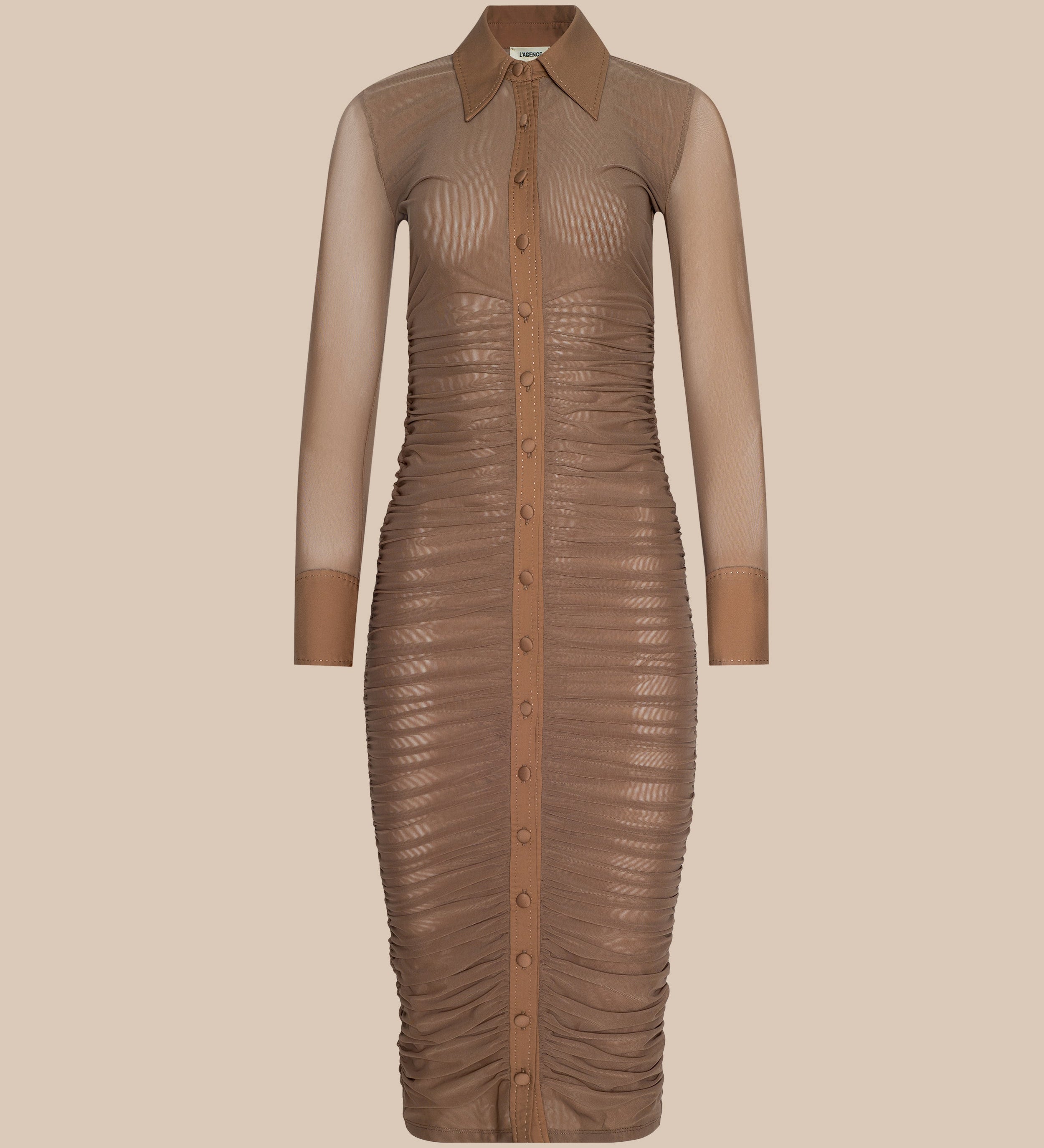 L'AGENCE - Adriana Ruched Midi Dress