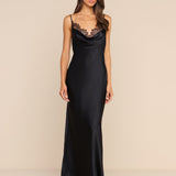 L'AGENCE - Selene Lace Cowl - Neck Gown