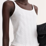 ROHE - Pointelle tank | off white