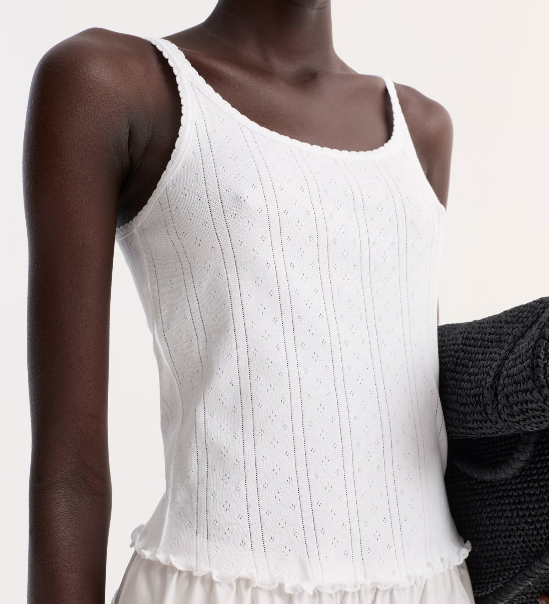 ROHE - Pointelle tank | off white