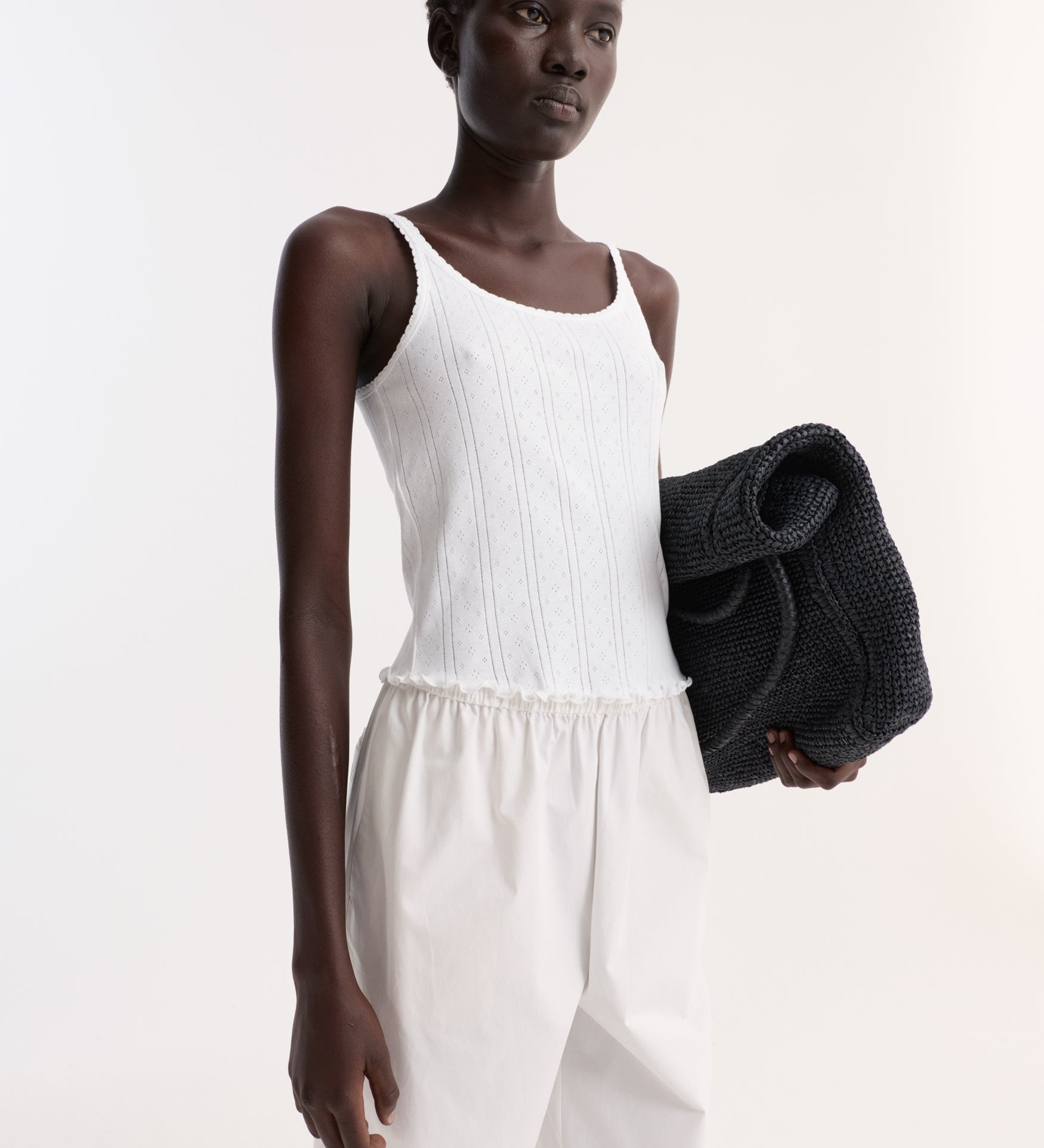 ROHE - Pointelle tank | off white