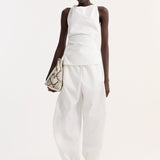 ROHE - Open back crushed cotton top | optic white