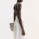 ROHE - Open back crushed cotton top | optic white