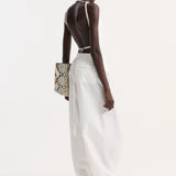 ROHE - Open back crushed cotton top | optic white