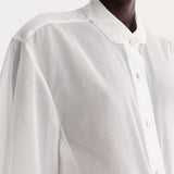 ROHE - Embroidered muslin shirt | optic white