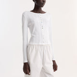 ROHE - Pointelle cardigan | off white