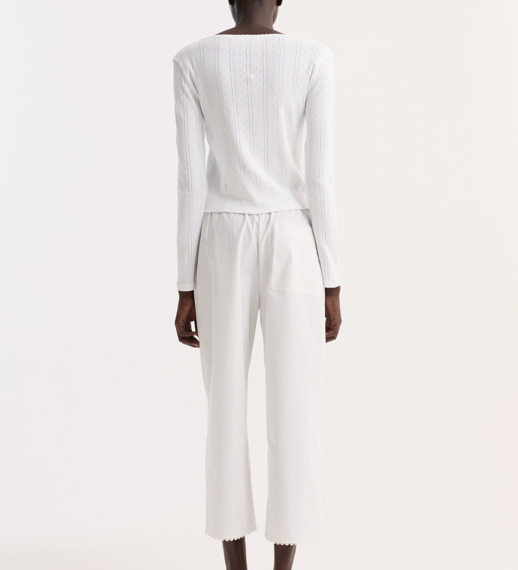 ROHE - Pointelle cardigan | off white