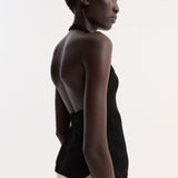 ROHE - Chunky knit halter top | black