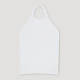 ROHE - Chunky knit halter top | optic white