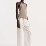 ROHE - Chunky knit halter top | stone