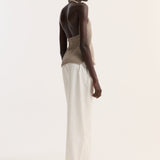 ROHE - Chunky knit halter top | stone