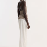 ROHE - Chunky knit halter top | stone