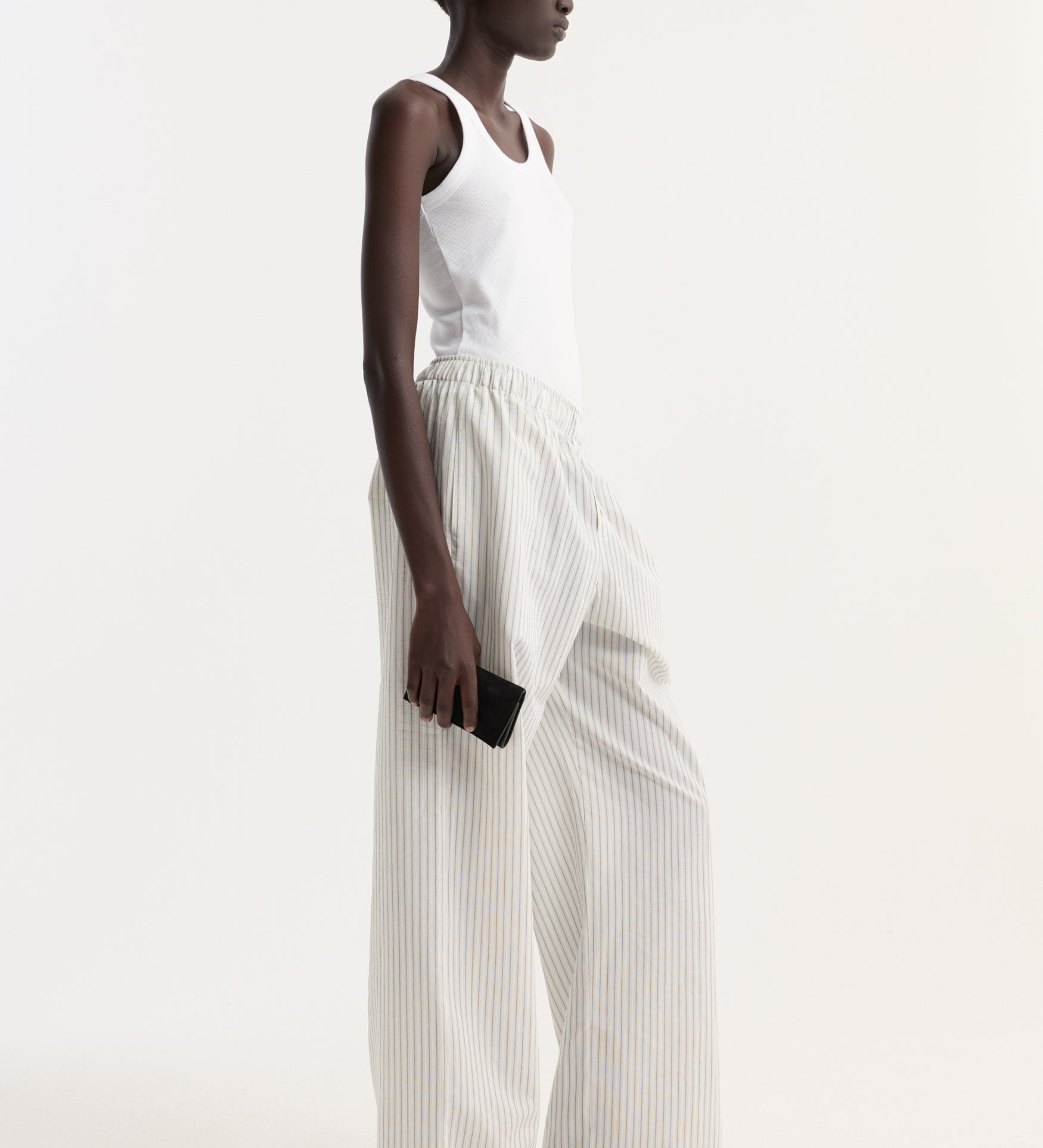 ROHE - Silk stripe pyjama trousers | fine stripe