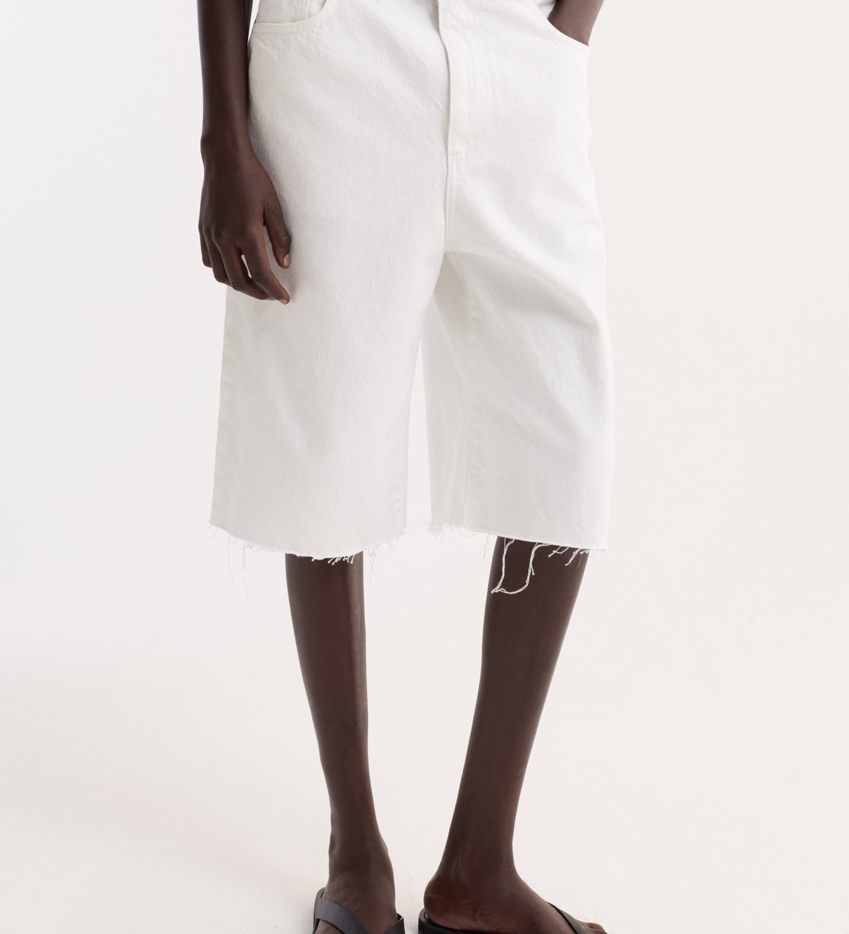 ROHE - Baggy fit denim shorts | optic white