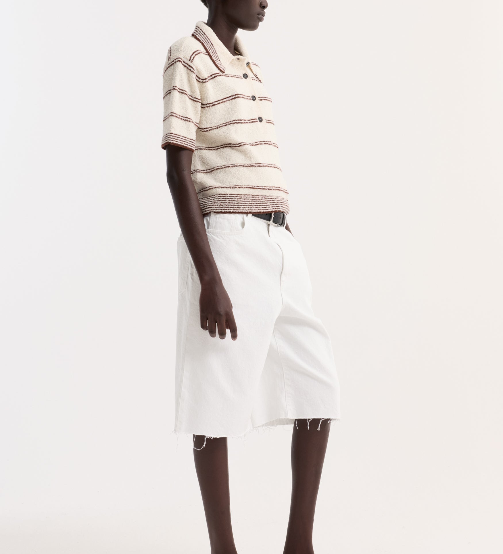 ROHE - Baggy fit denim shorts | optic white
