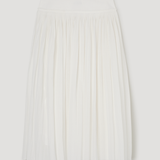 ROHE - Pleated cotton muslin skirt | optic white