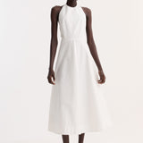 ROHE - Halter textured cotton dress | off white