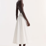 ROHE - Halter textured cotton dress | off white