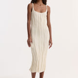ROHE - Textured square neck dress | cream