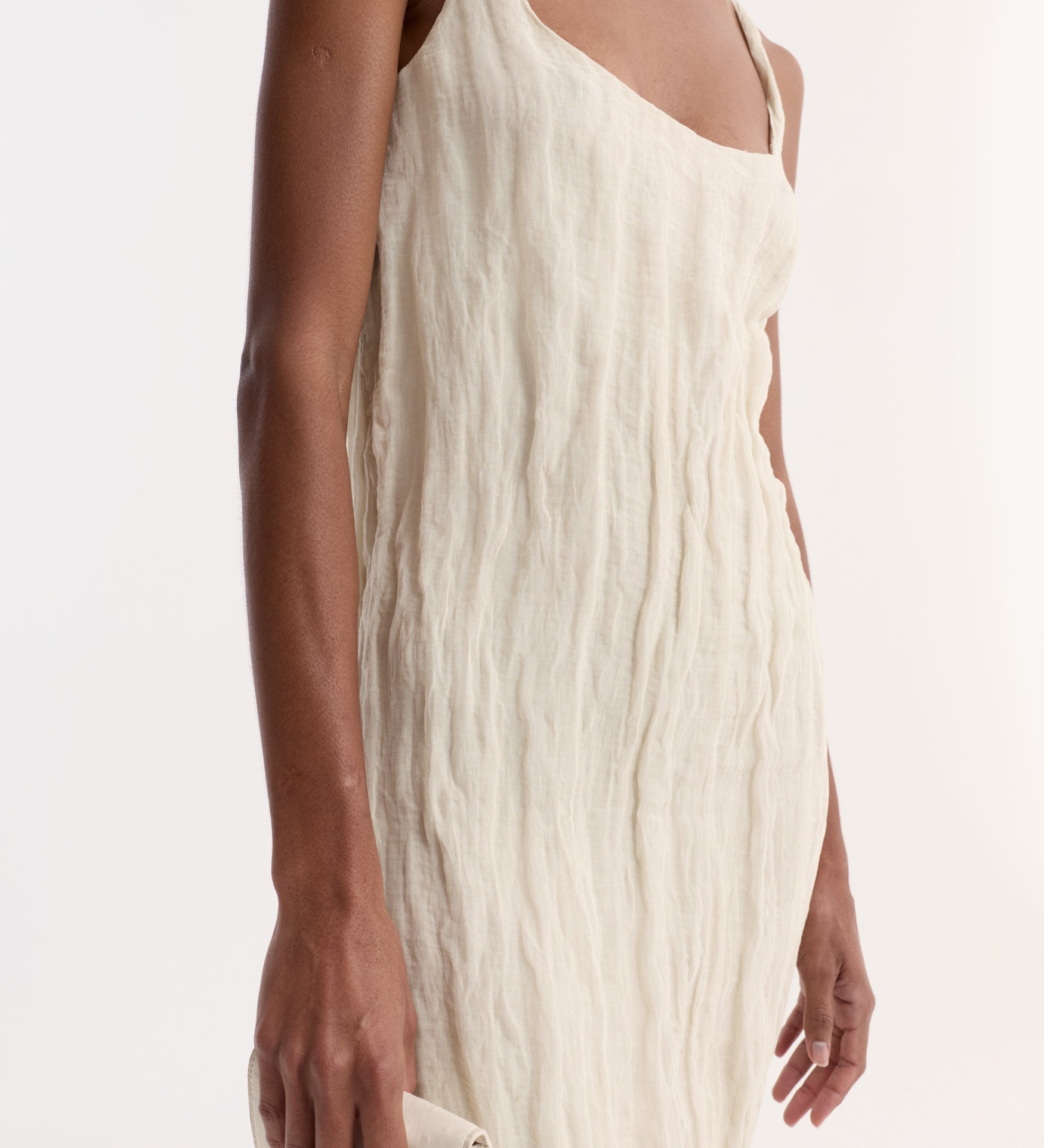 ROHE - Textured square neck dress | cream