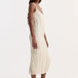 ROHE - Textured square neck dress | cream