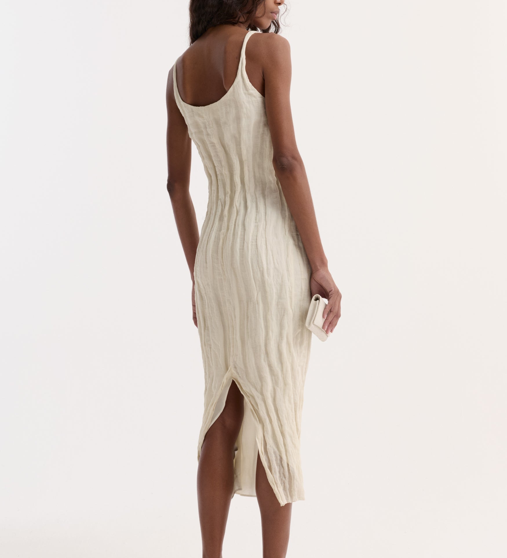 ROHE - Textured square neck dress | cream