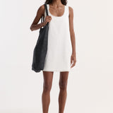 ROHE - A - line poplin mini dress | optic white