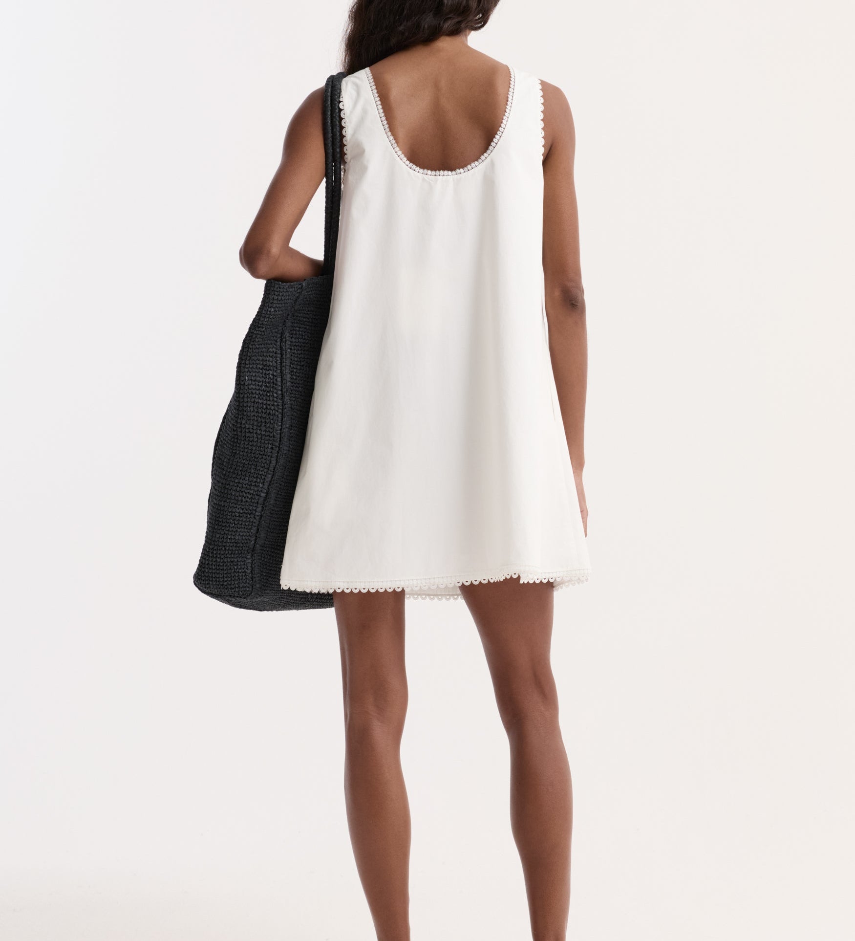ROHE - A - line poplin mini dress | optic white