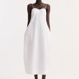 ROHE - Bustier volume dress | optic white