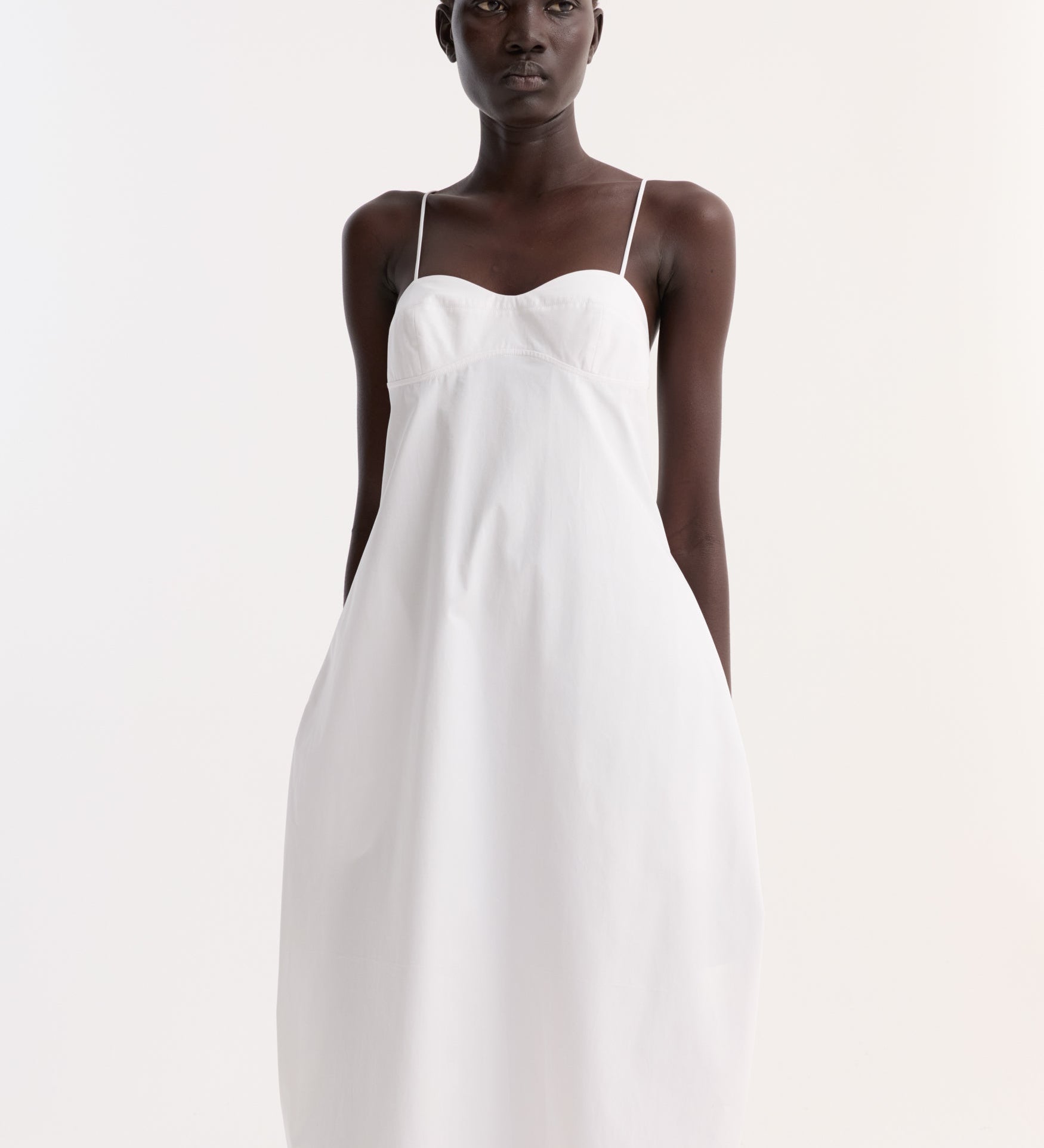 ROHE - Bustier volume dress | optic white