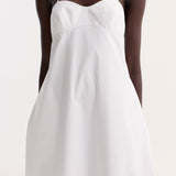 ROHE - Bustier volume dress | optic white