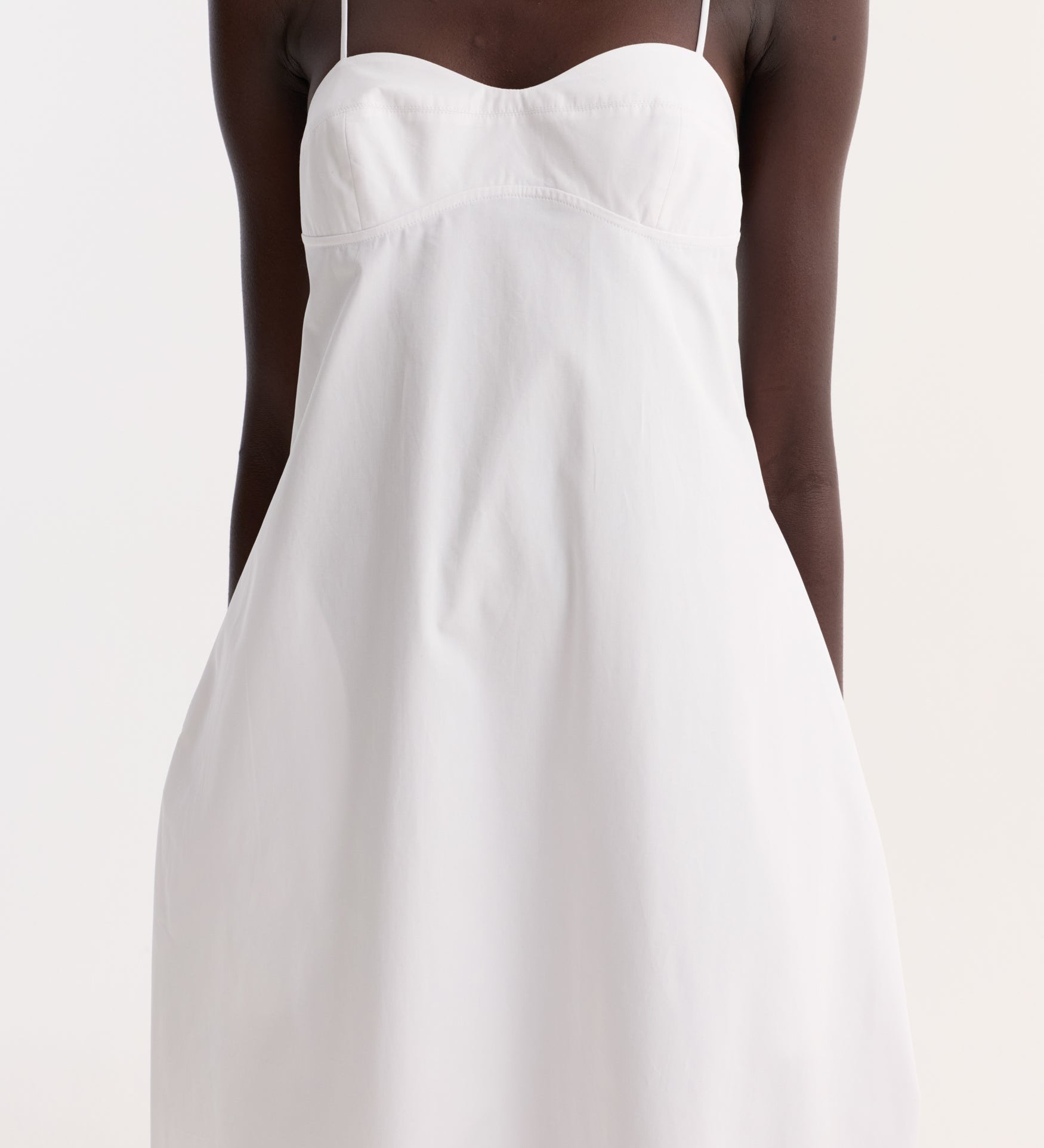 ROHE - Bustier volume dress | optic white