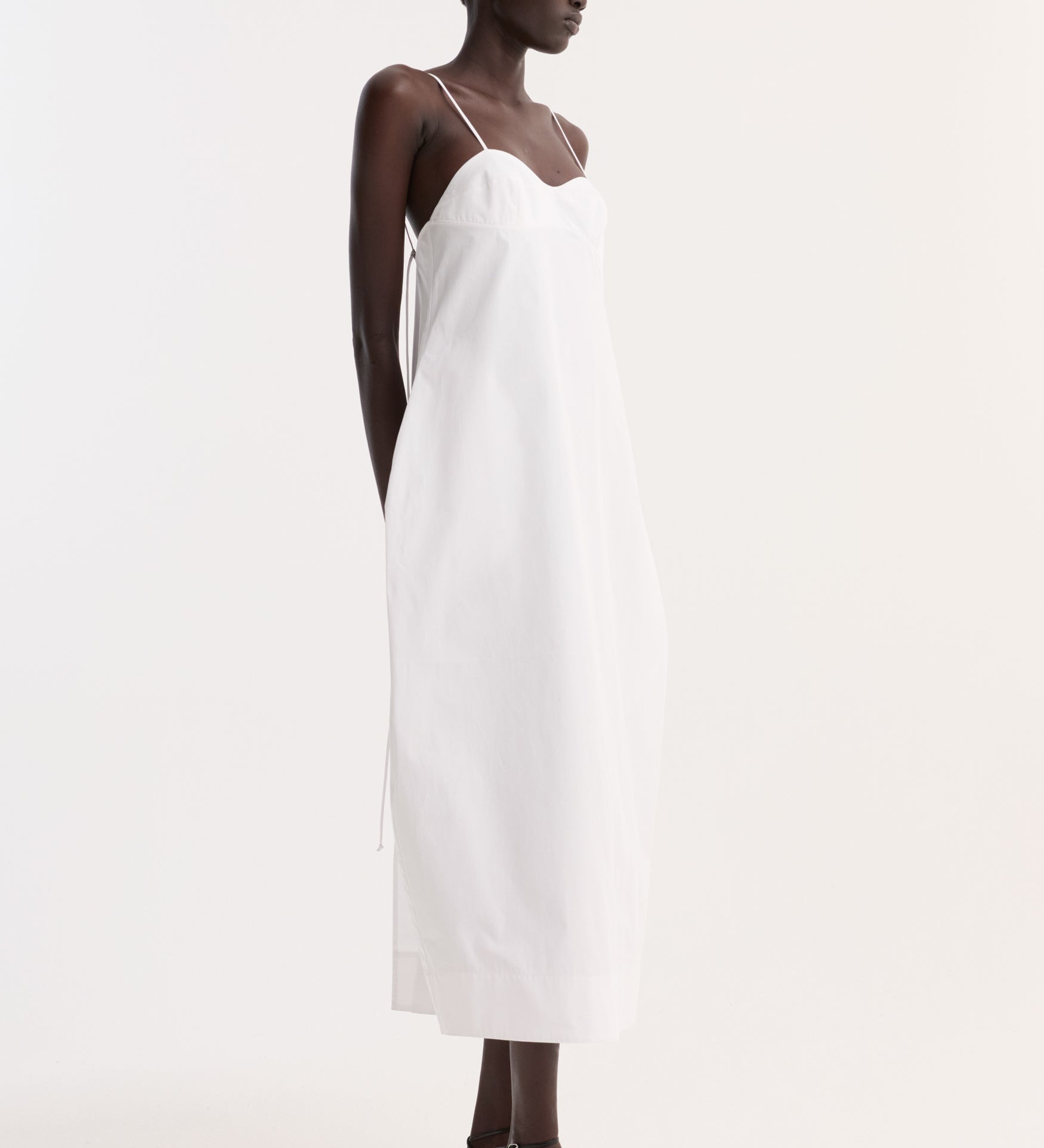 ROHE - Bustier volume dress | optic white