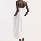 ROHE - Bustier volume dress | optic white