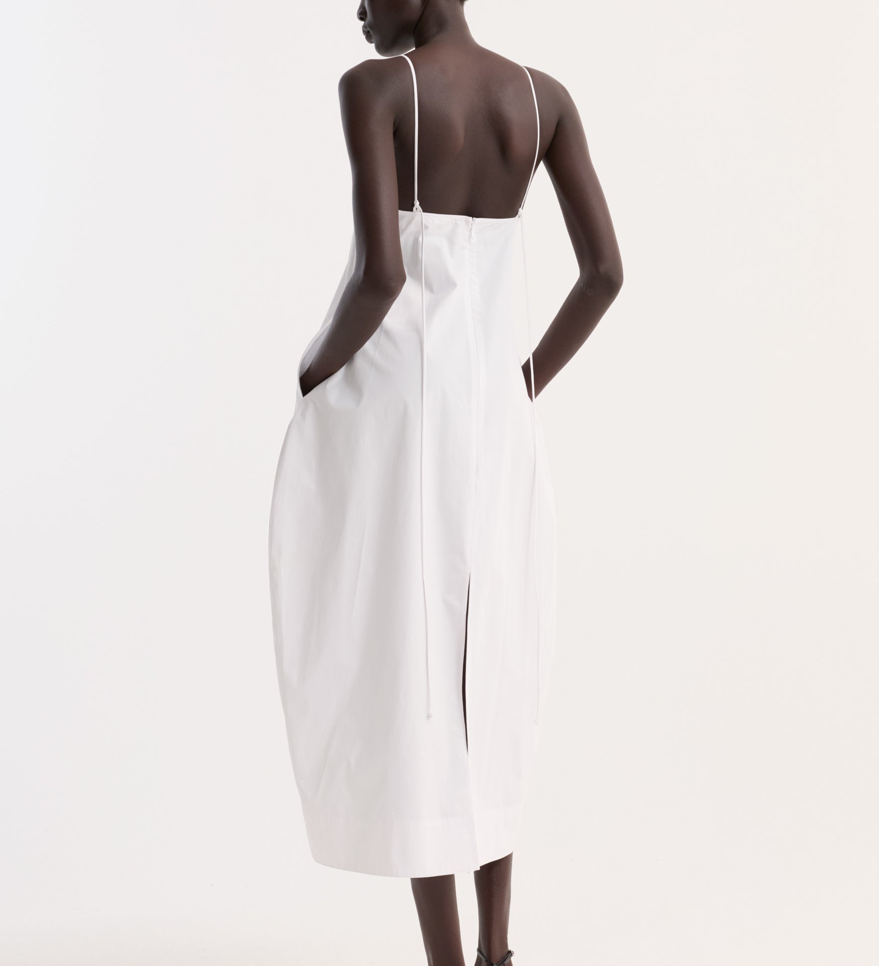 ROHE - Bustier volume dress | optic white
