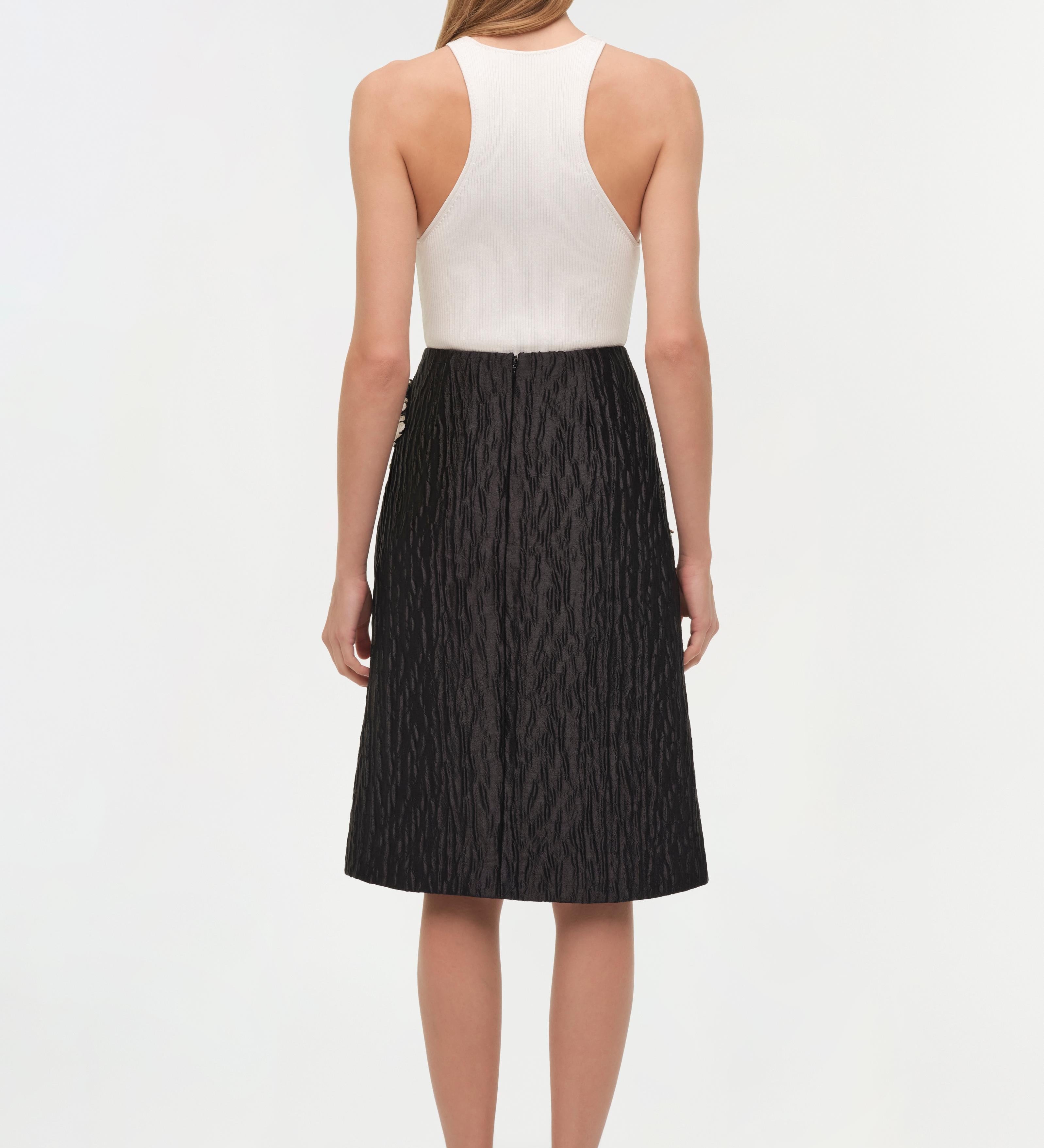 Simkhai - Arla Floral Jacquard Midi Skirt