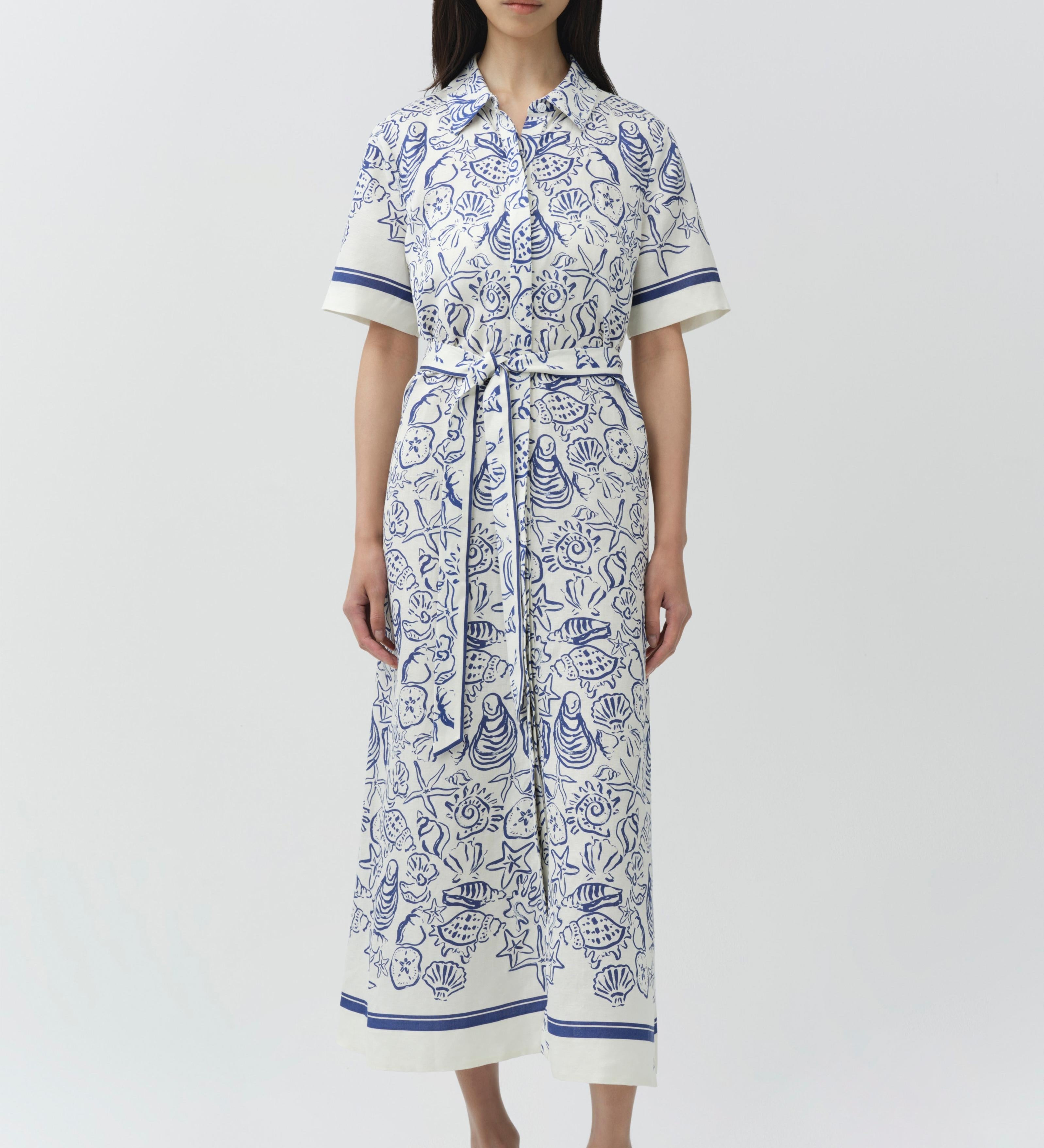 Simkhai - Audria Belted Linen Midi Dress