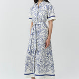 Simkhai - Audria Belted Linen Midi Dress