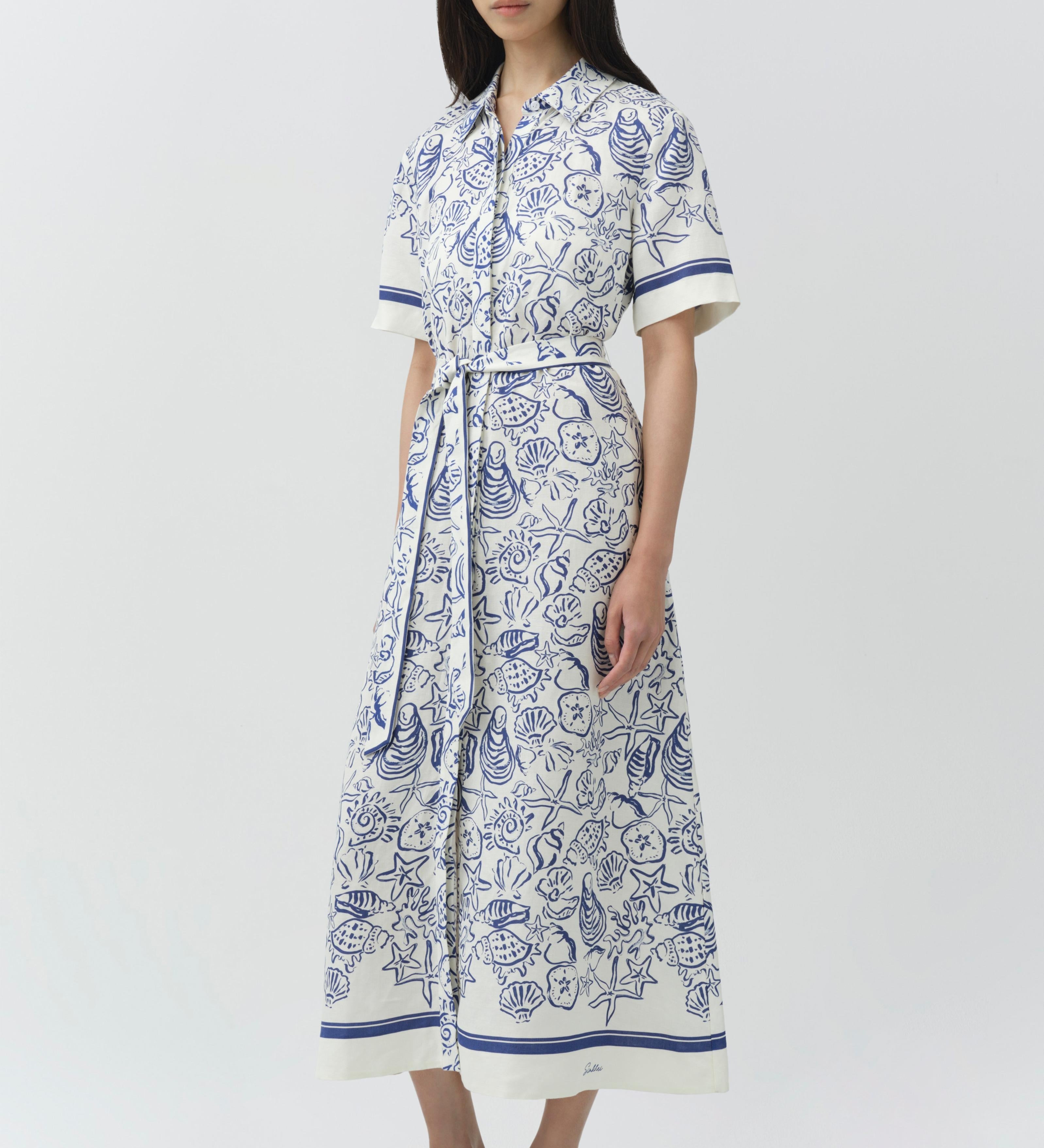 Simkhai - Audria Belted Linen Midi Dress