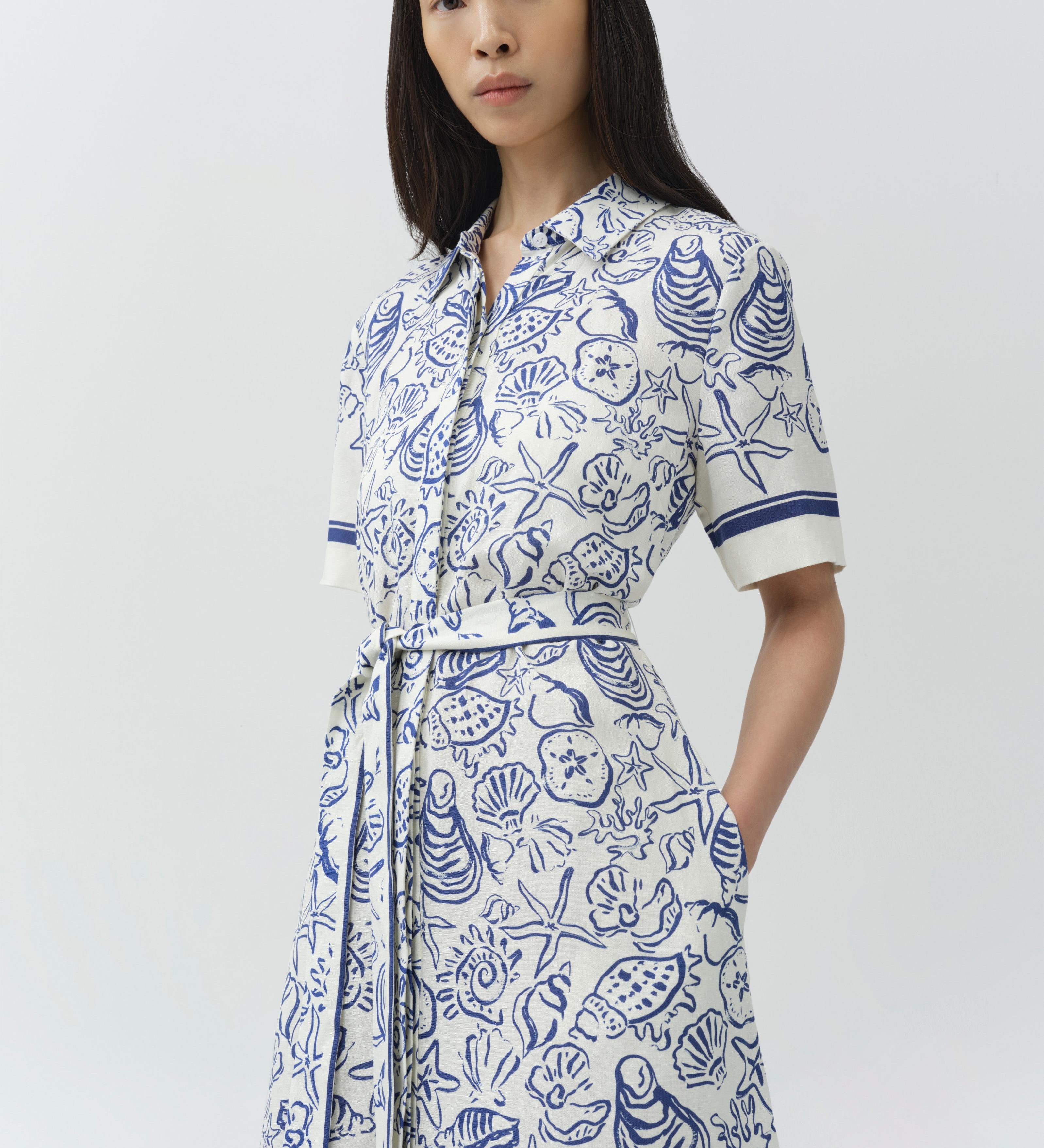 Simkhai - Audria Belted Linen Midi Dress