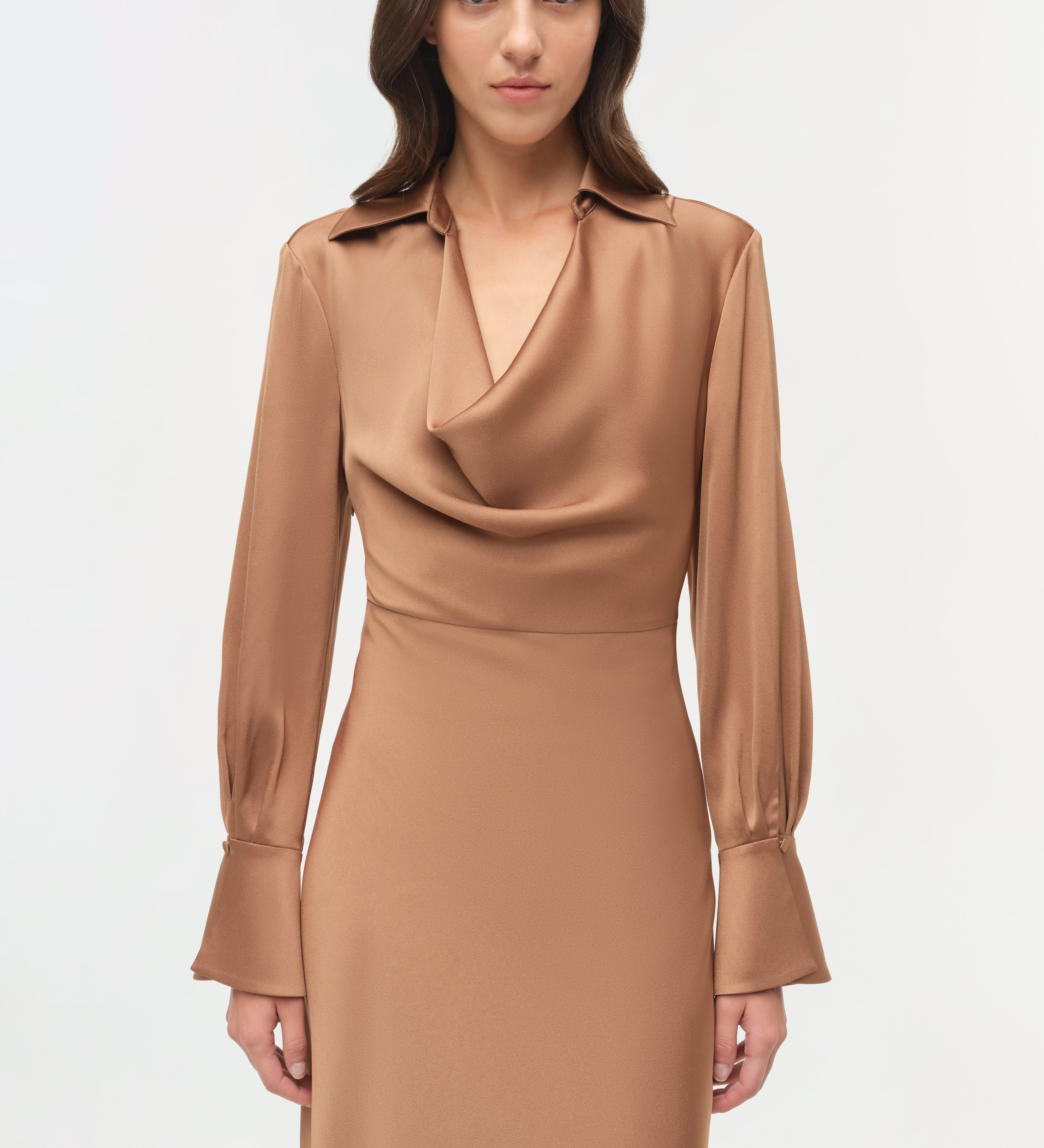 Simkhai - Adelle Draped Satin Gown